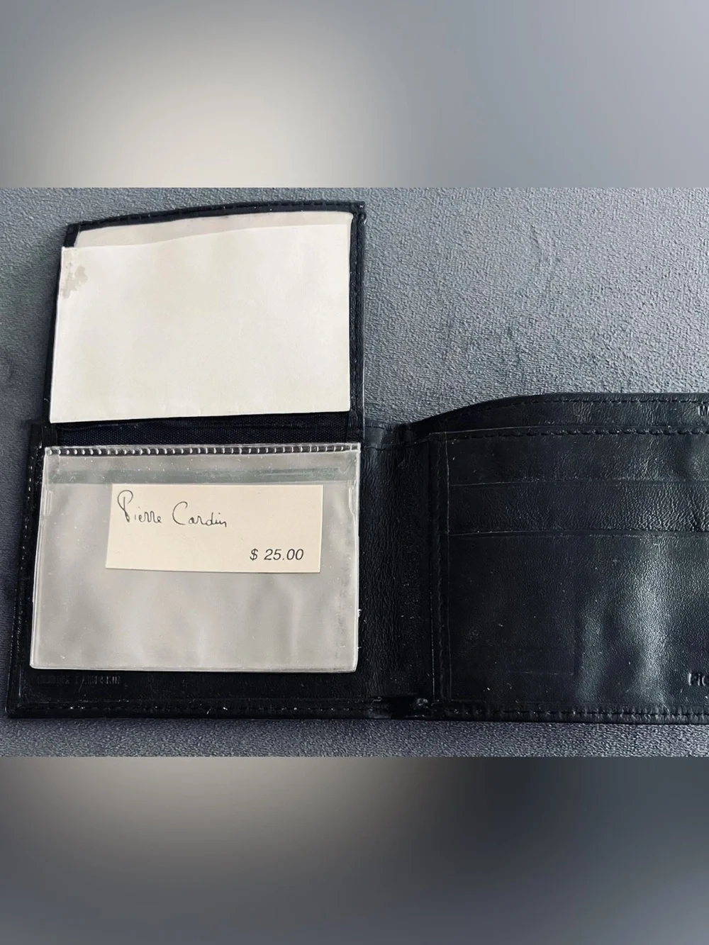 Vintage Pierre Cardin Bifold Wallet Mens Leather/NWT
